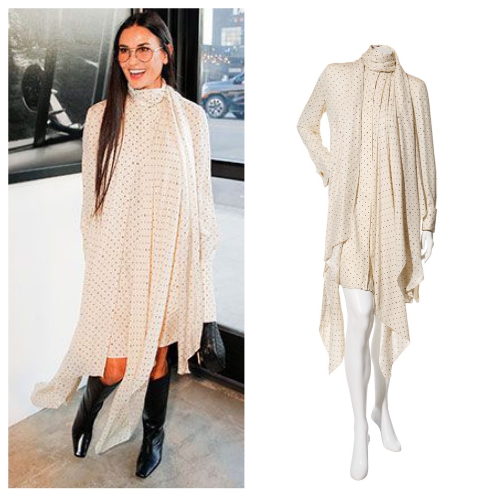 Fendi Silk Polka Dot Dress – Demi Moore Worn (Pre-Fall 2021) IT 38 US 2